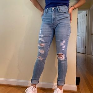 Abercombie ripped jeans